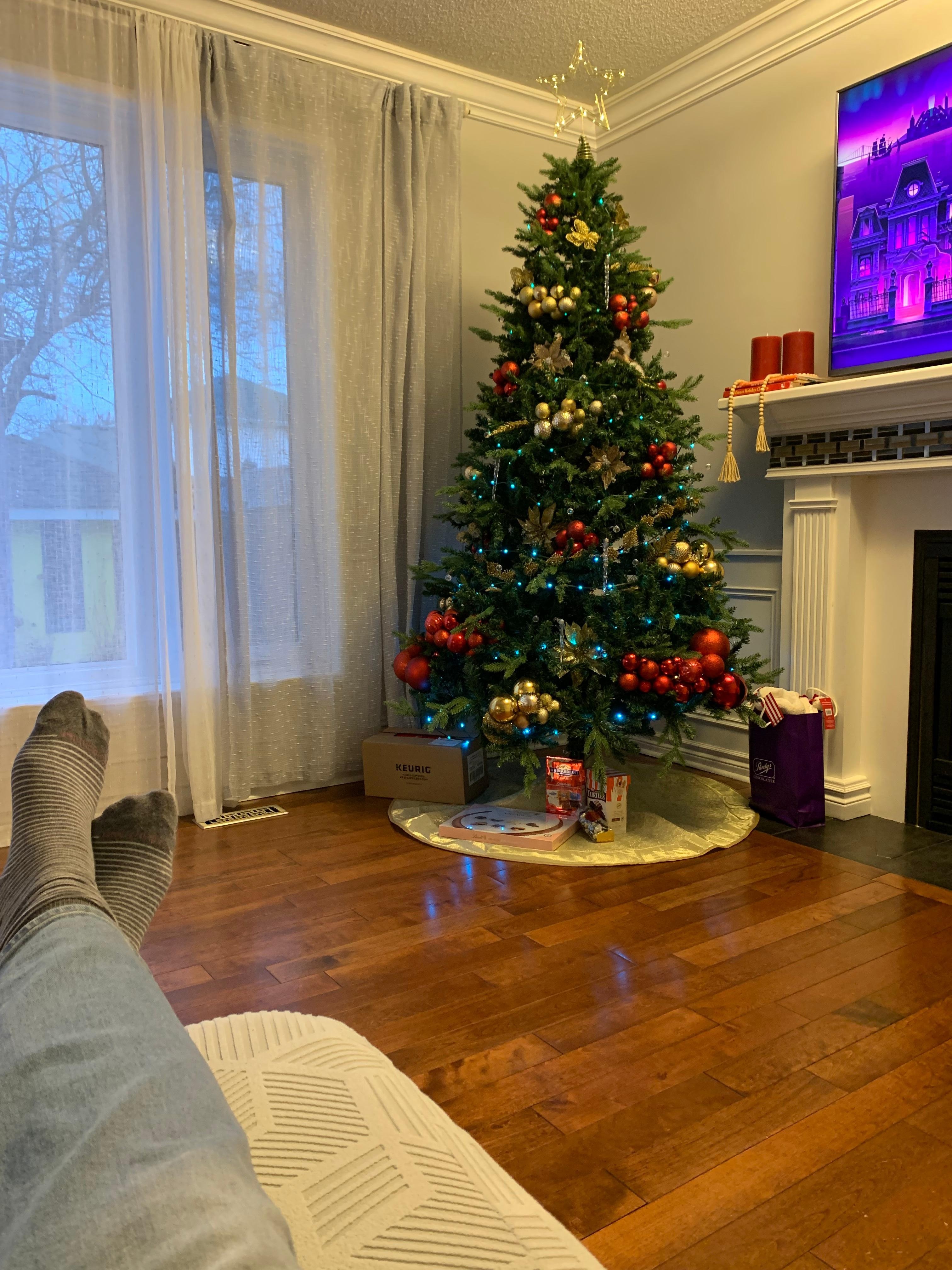 Lovely holiday decorations in every room.