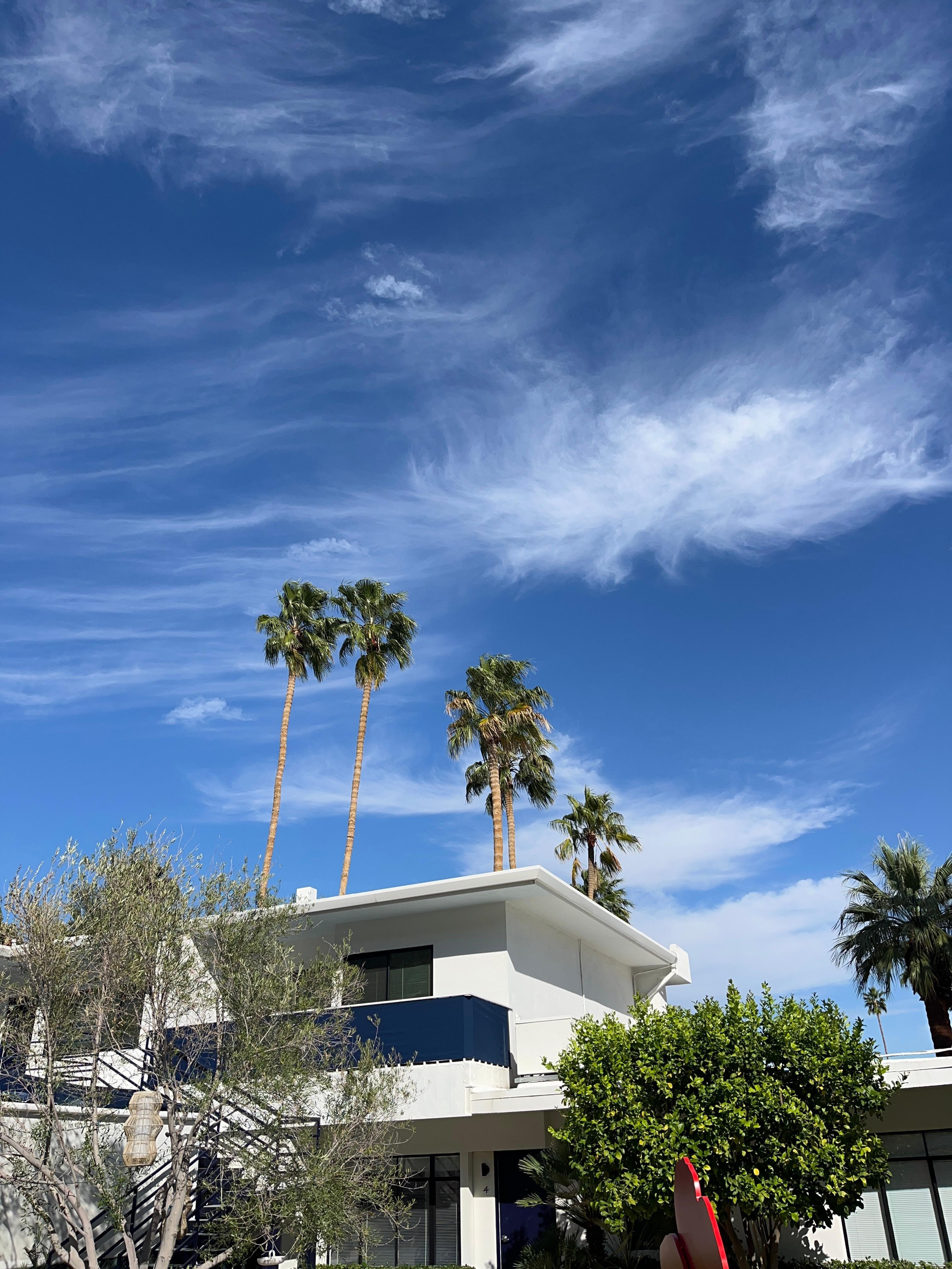 Looking up above the hotel. 