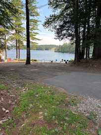 View of beach from end of driveway