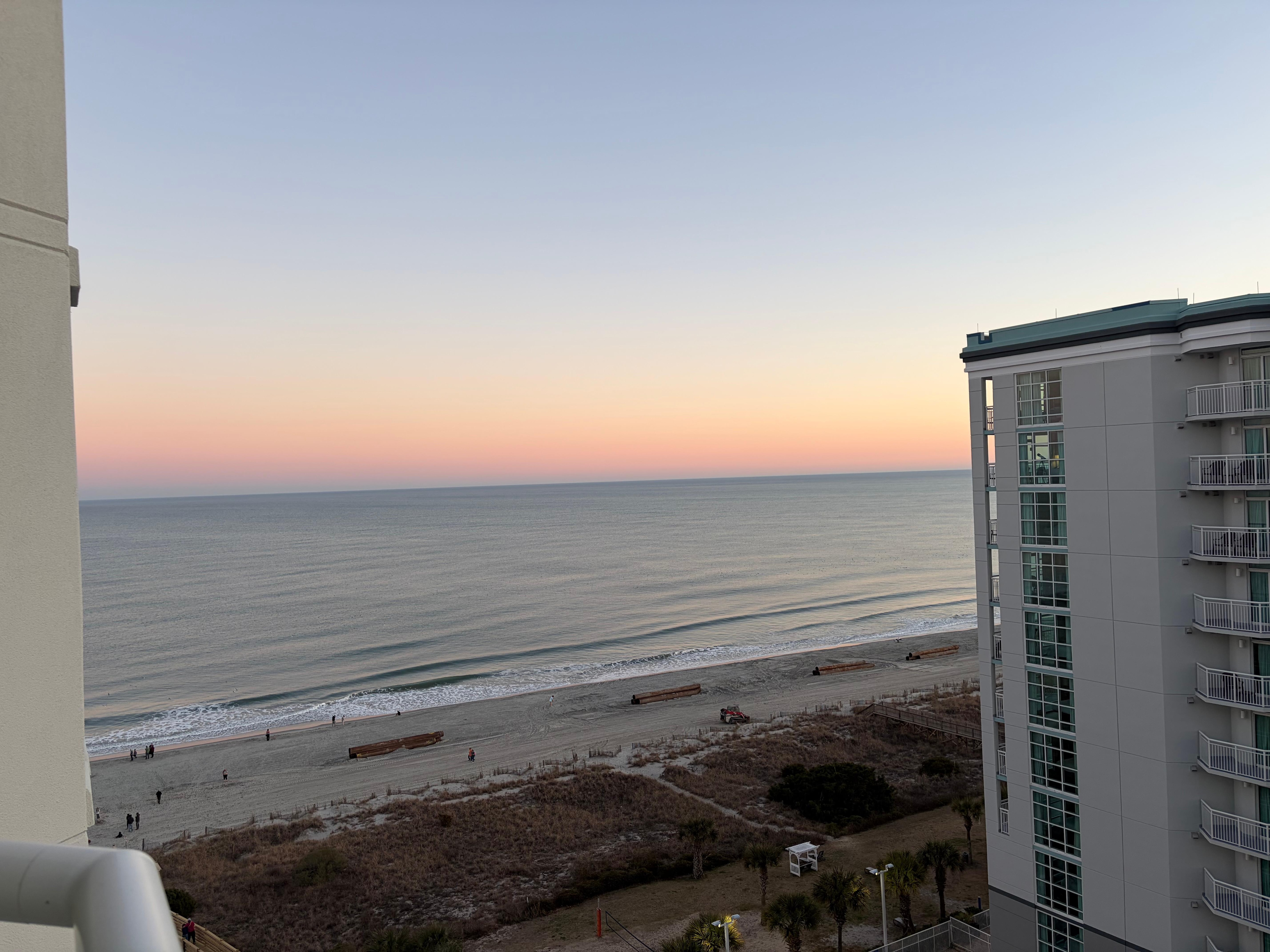 The view from the balcony 