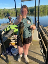Granddaughter's biggest catch of the day.