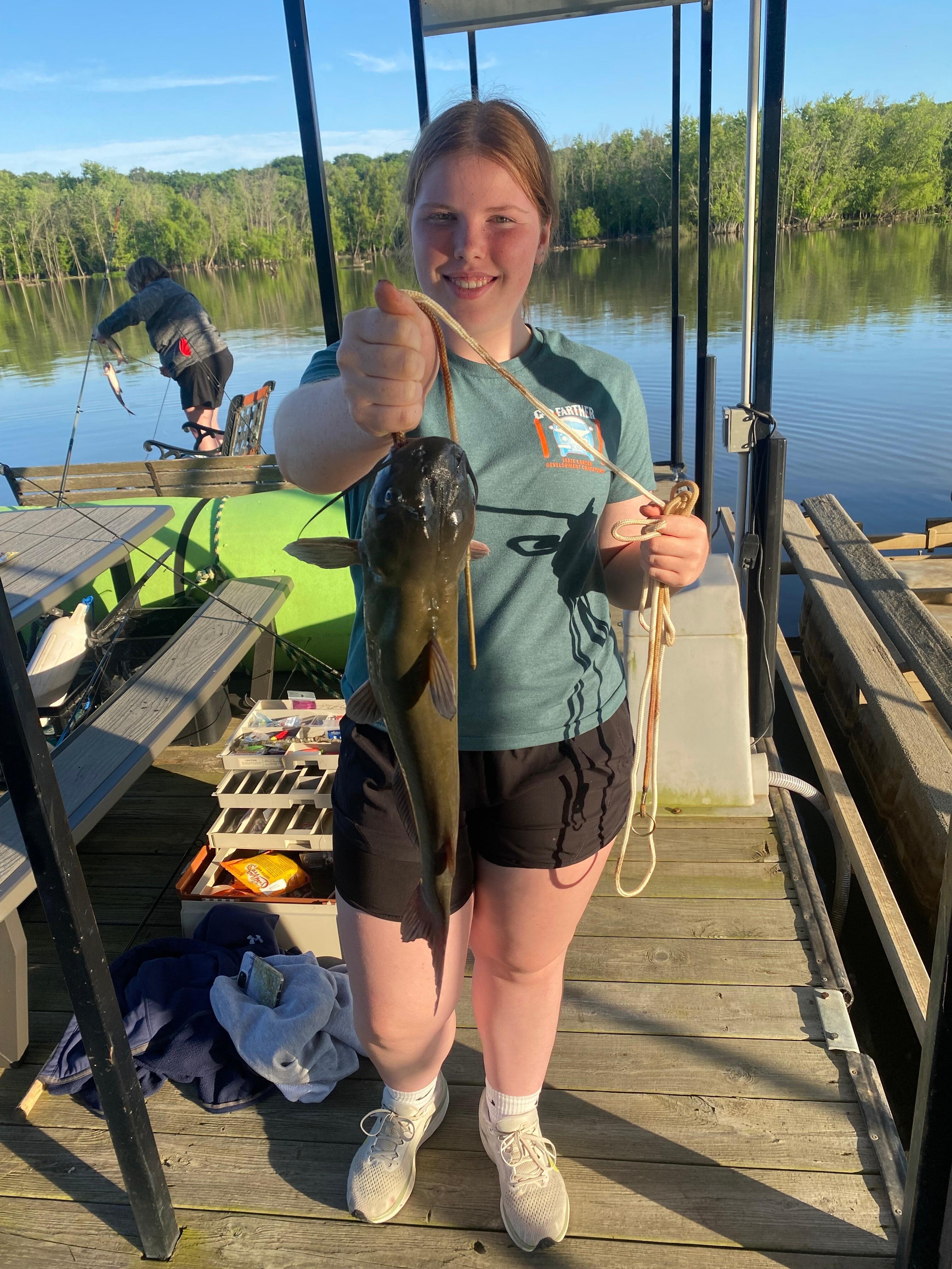 Granddaughter's biggest catch of the day.  