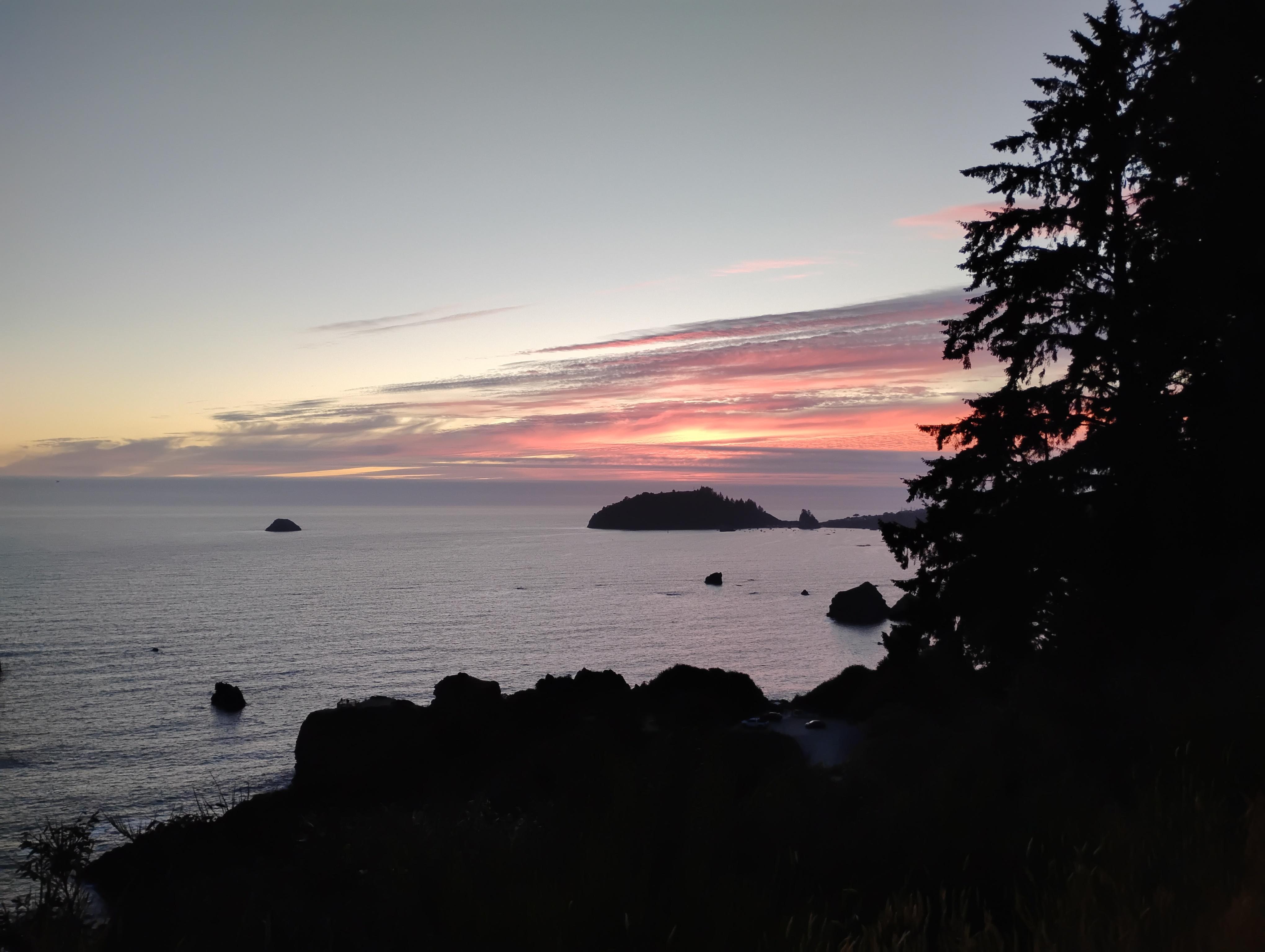 Sunset from the main deck looking at Trinidad Point