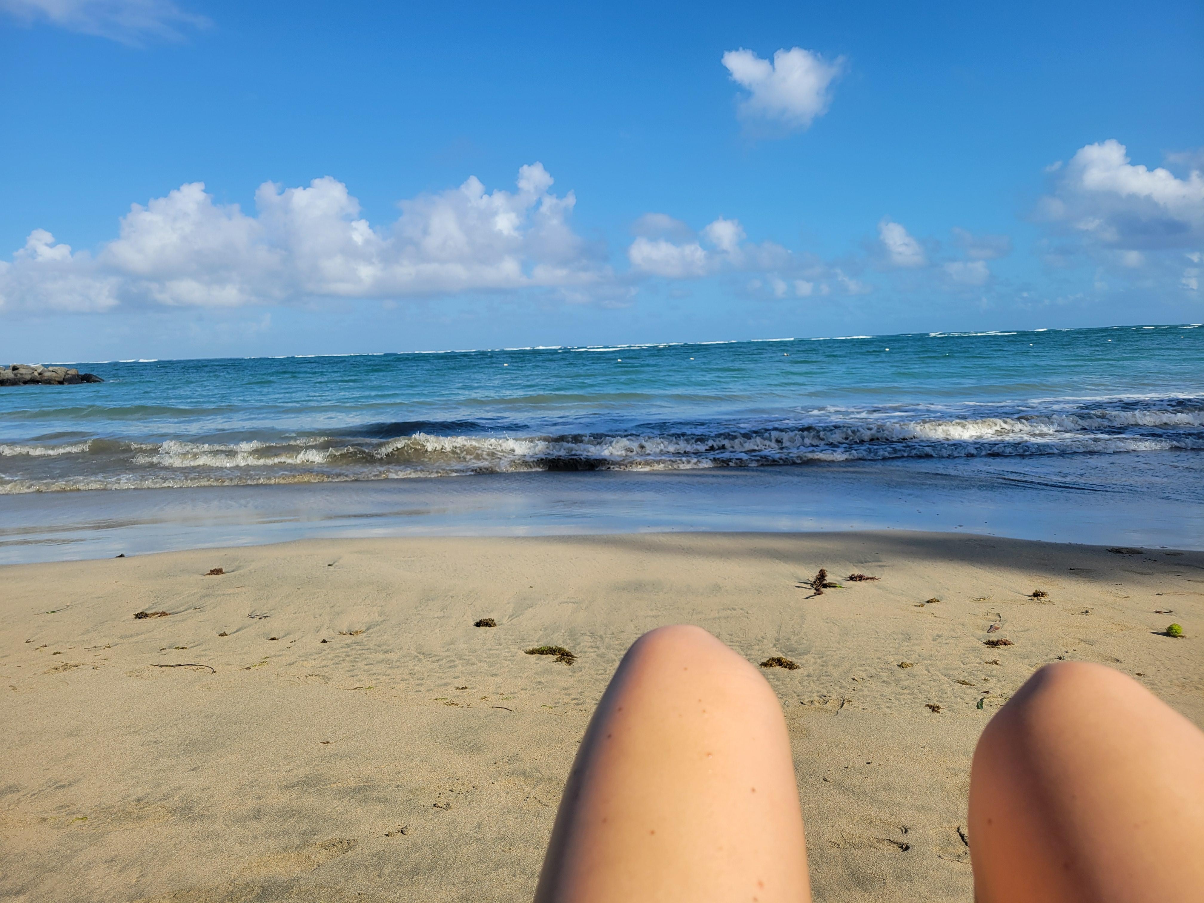 This is the beach just a 5 minute walk away