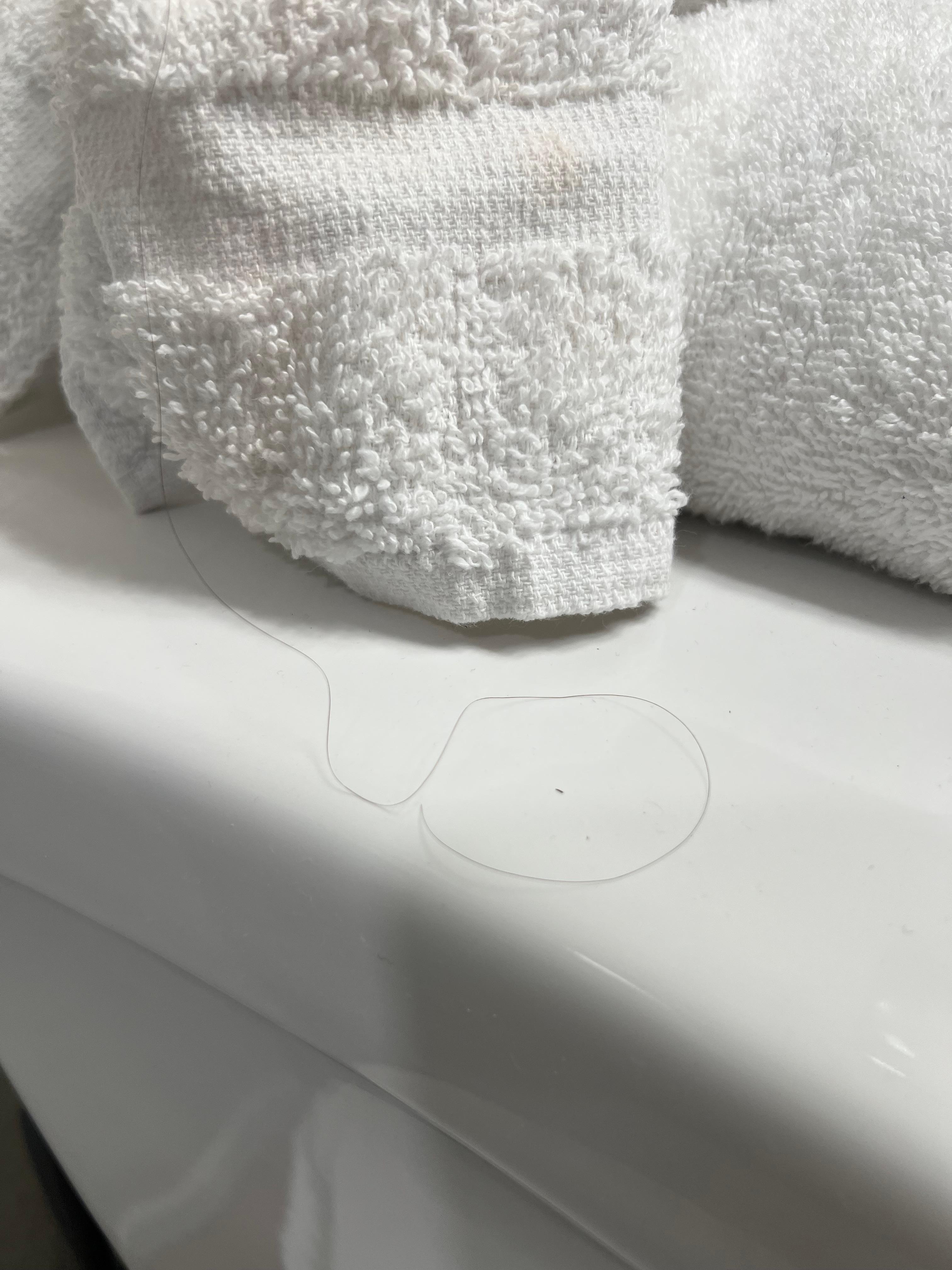 Hair on the towels 