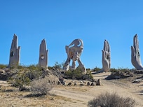 Transmission Sculpture, close by, but dirt/sand roads can be cumbersome