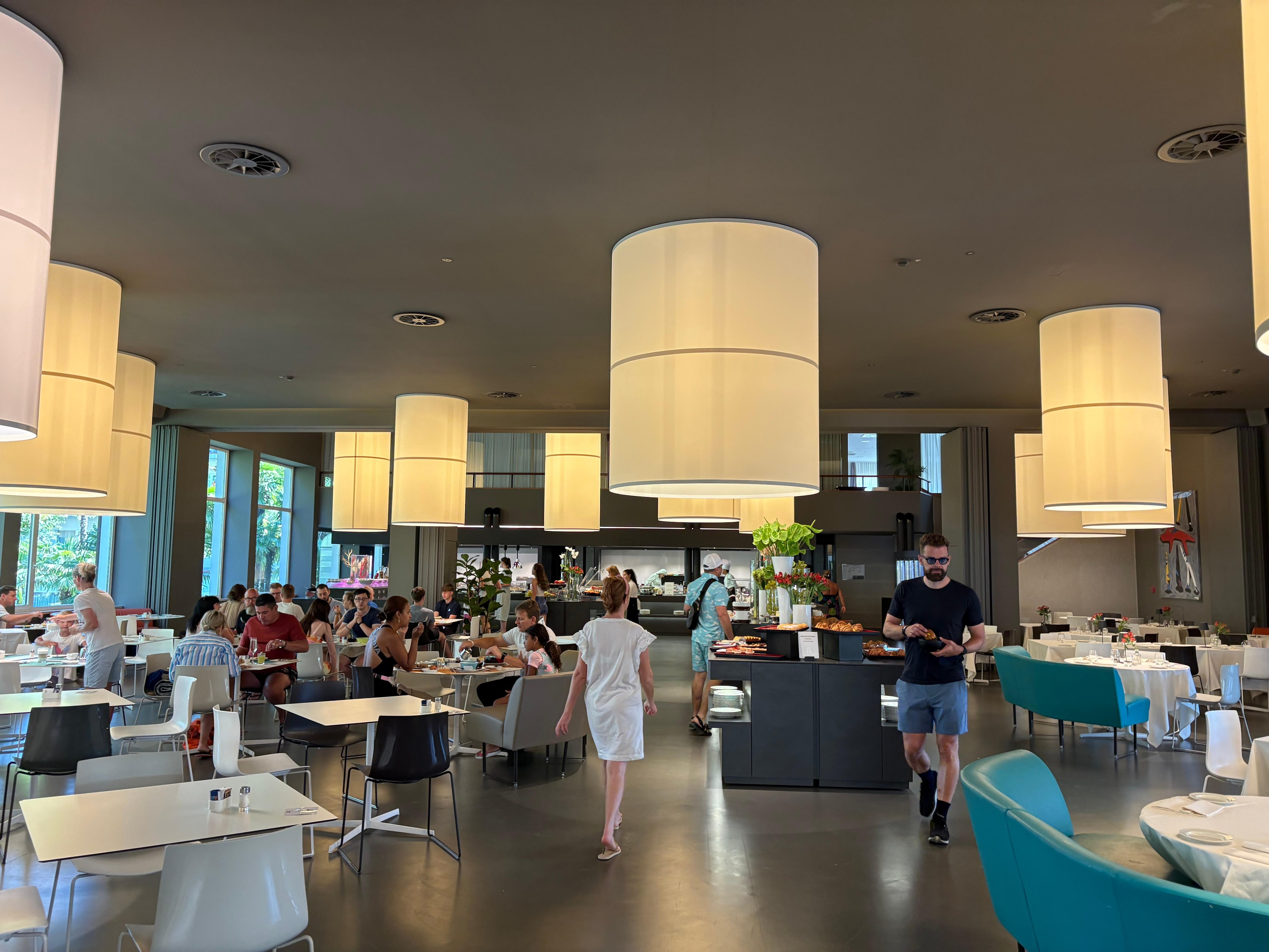 Breakfast area - so much food to select from. 