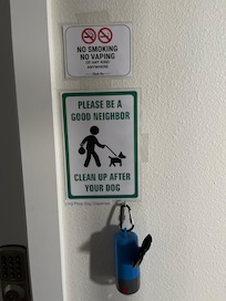 These notices were placed all around the rooms