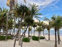 The beach outside our room