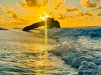 Sunrise at beach by condo