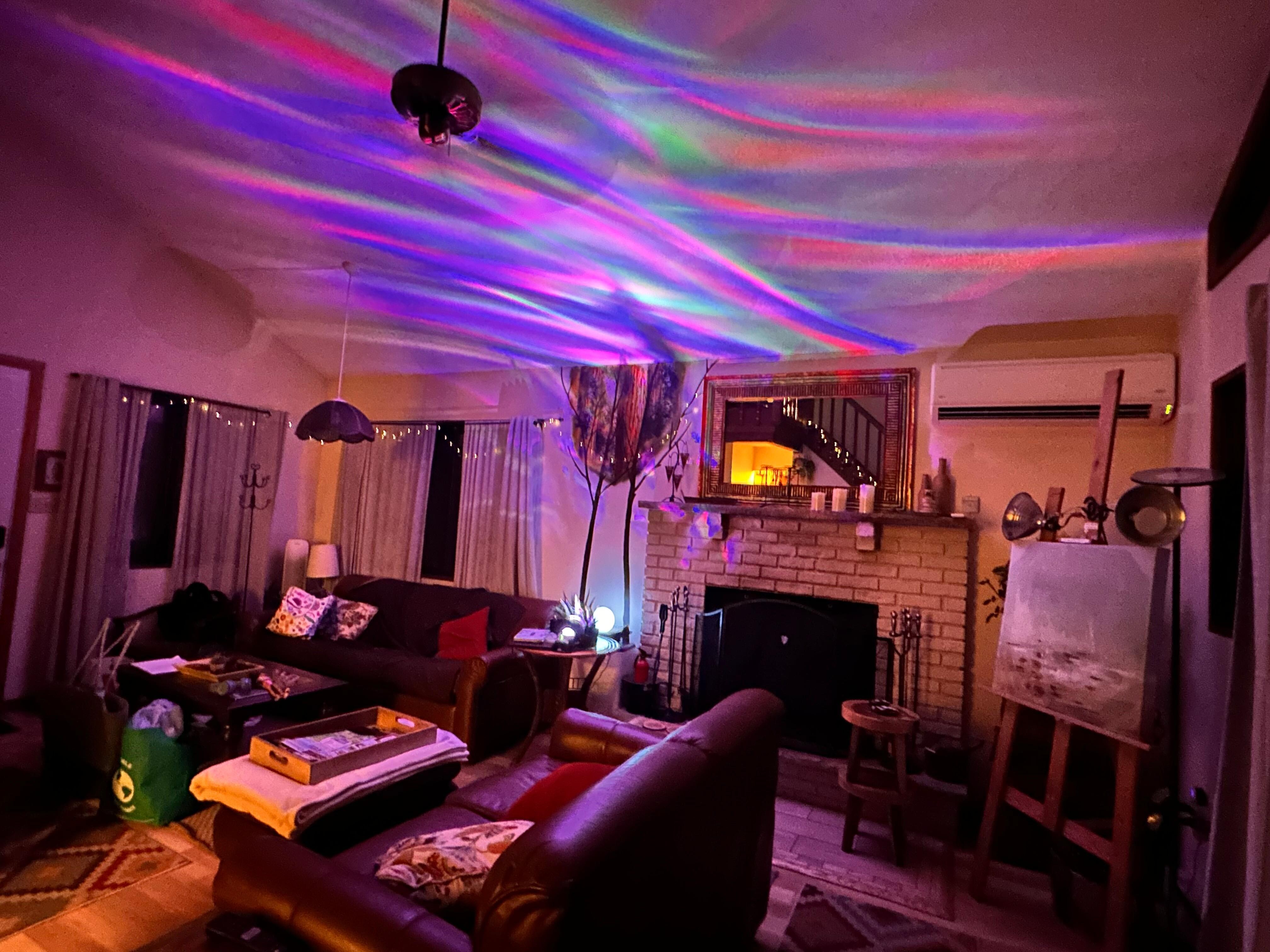 The main room downstairs in the evening 