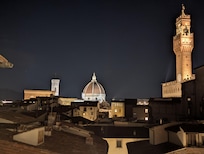 Evening view from the terrace of the hotel