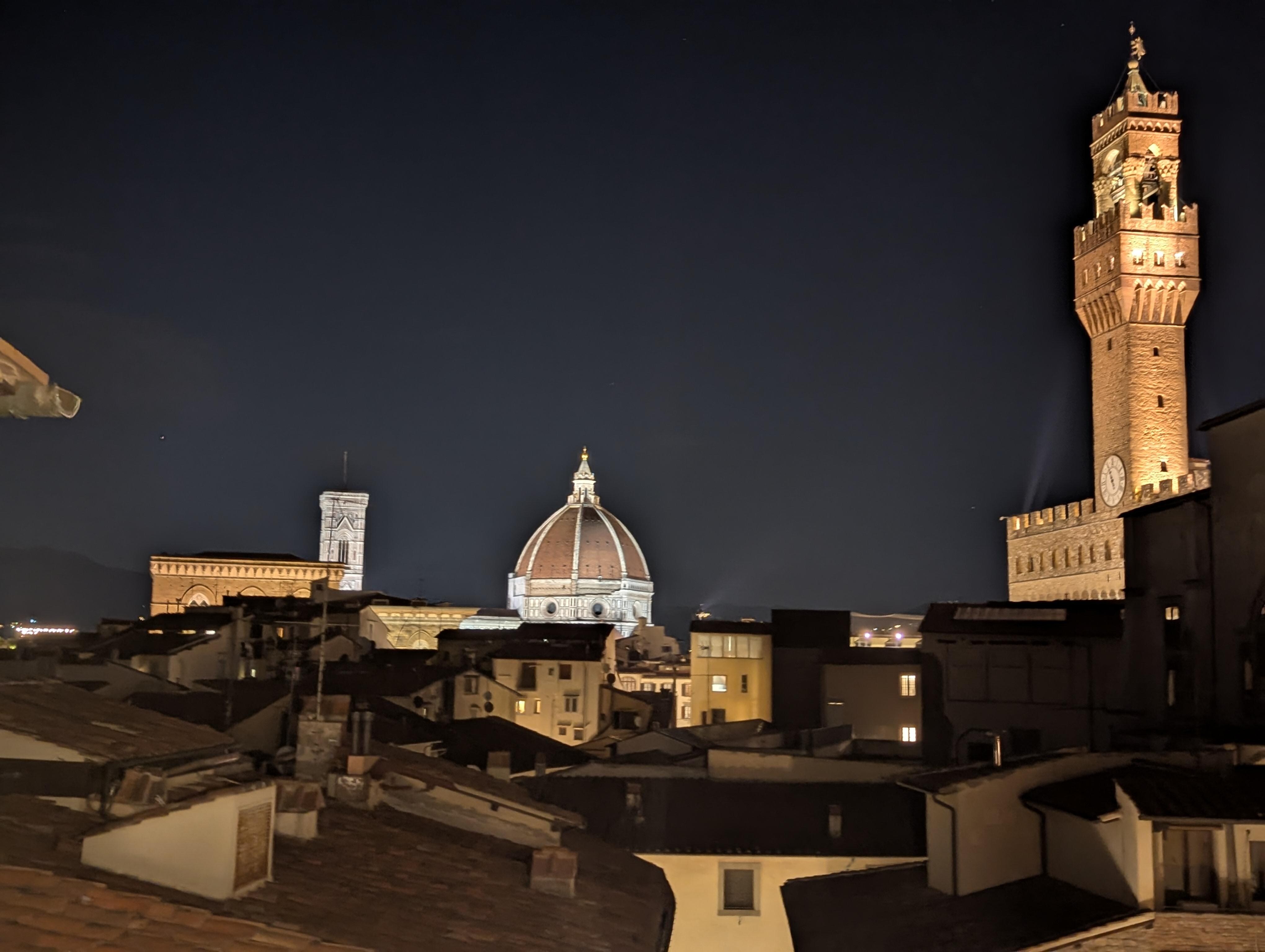 Evening view from the terrace of the hotel