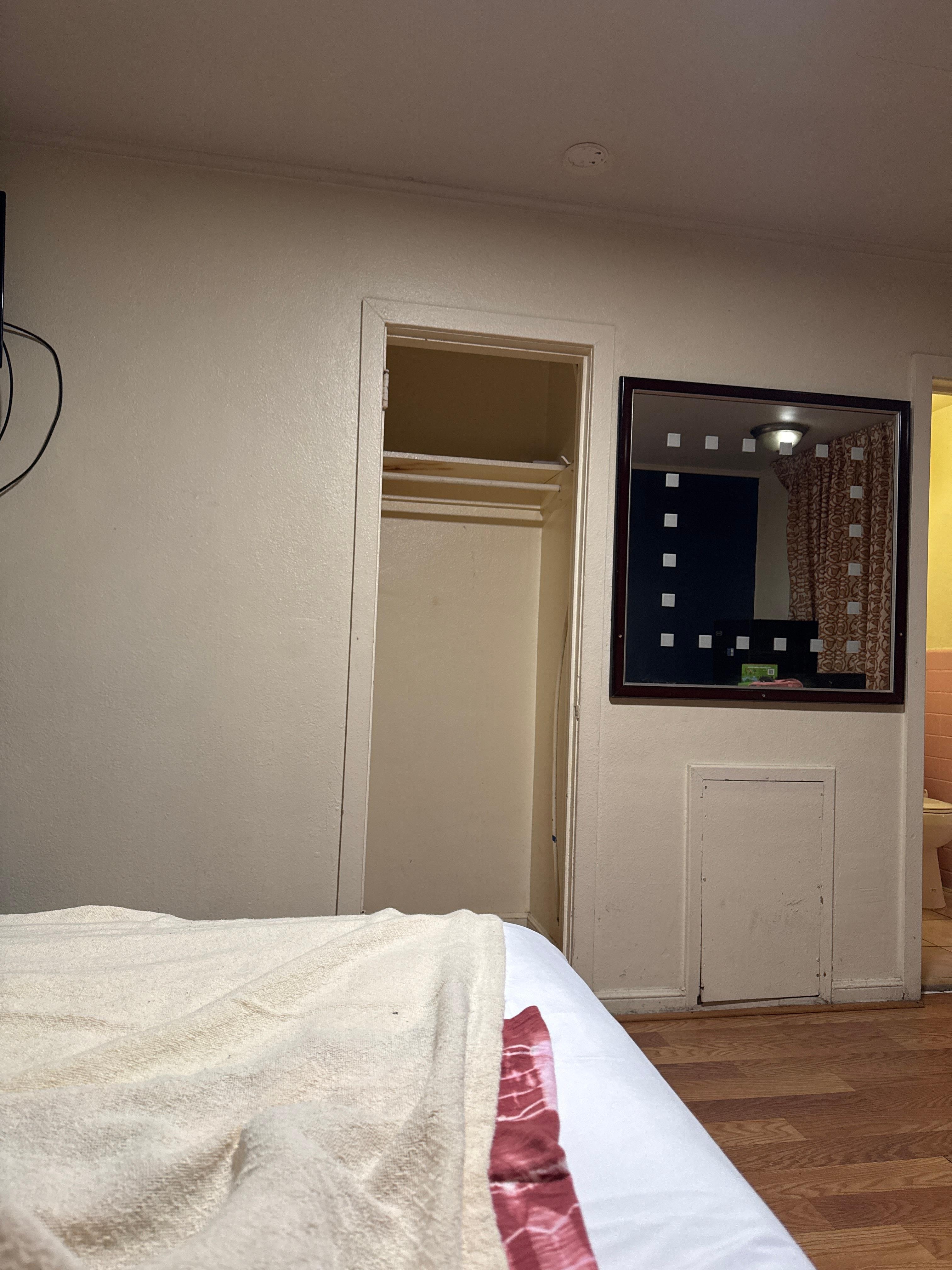Missing door on closet
