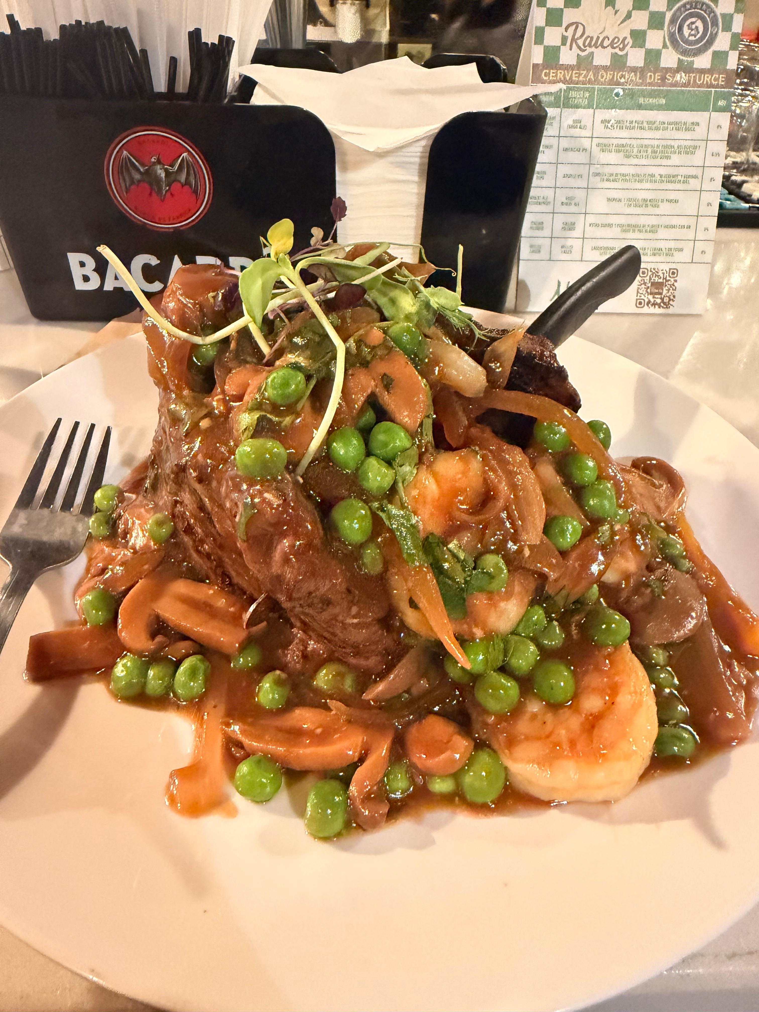 Dish eaten at the restaurant inside the hotel 