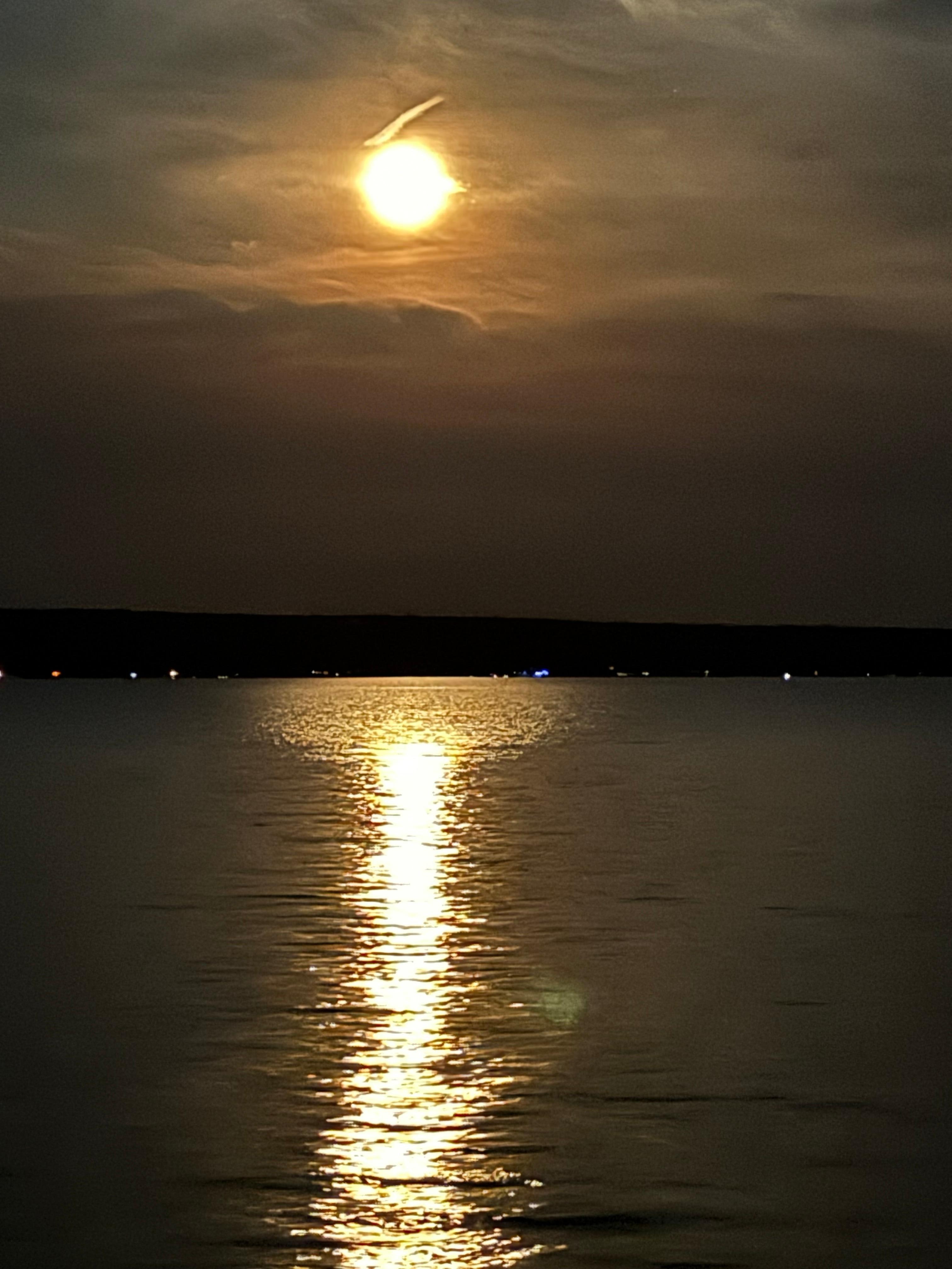 Night view while sitting on the  deck 
