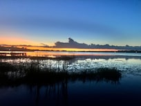 Beautiful night setting on the dock