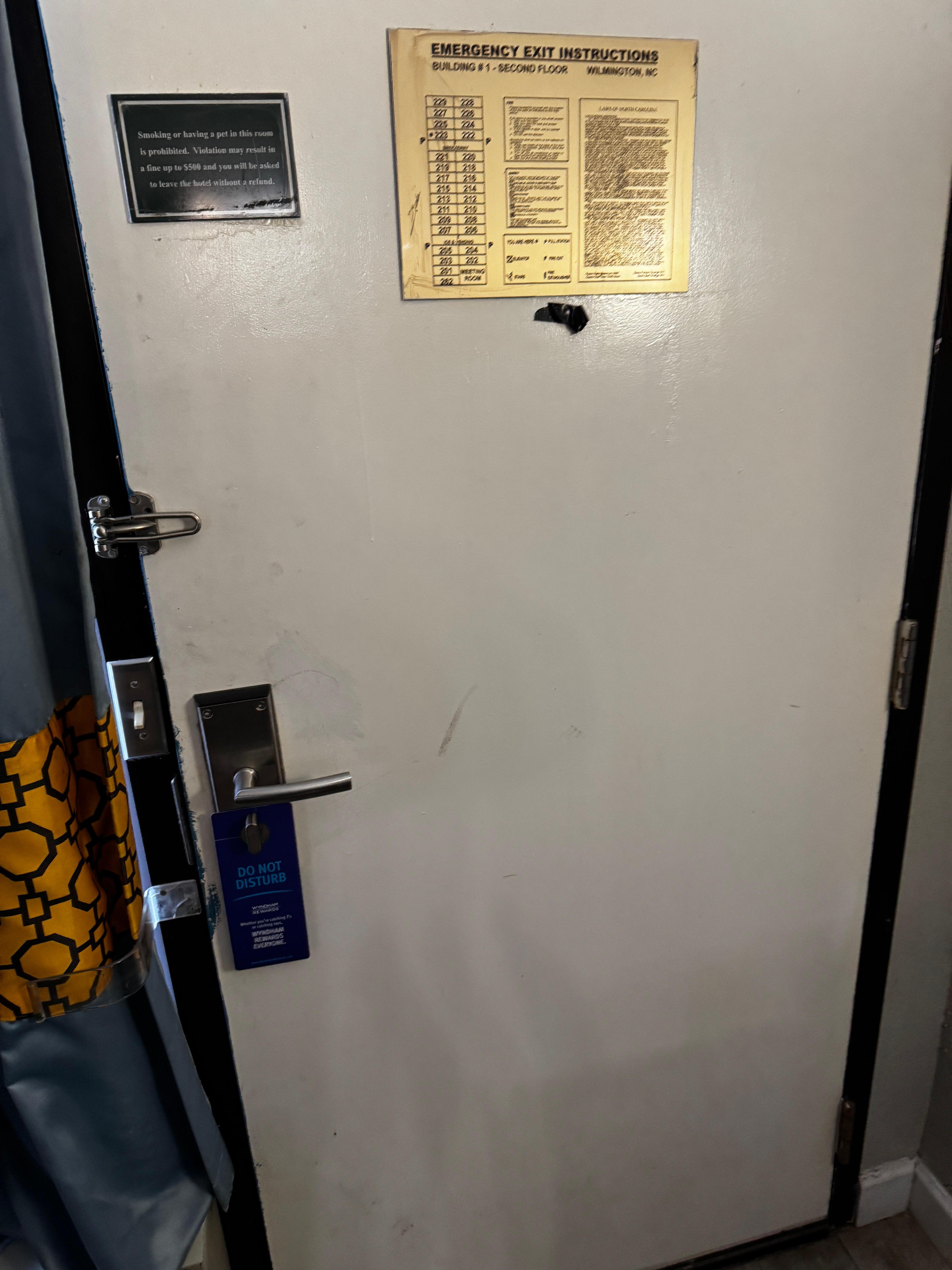 Stained, dirty, rundown, gross