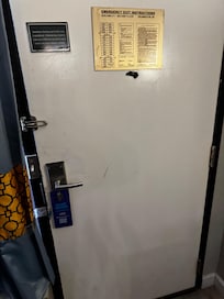 Stained, dirty, rundown, gross