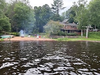 Firepit, beach and house.