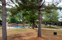 View of pool from our porch.