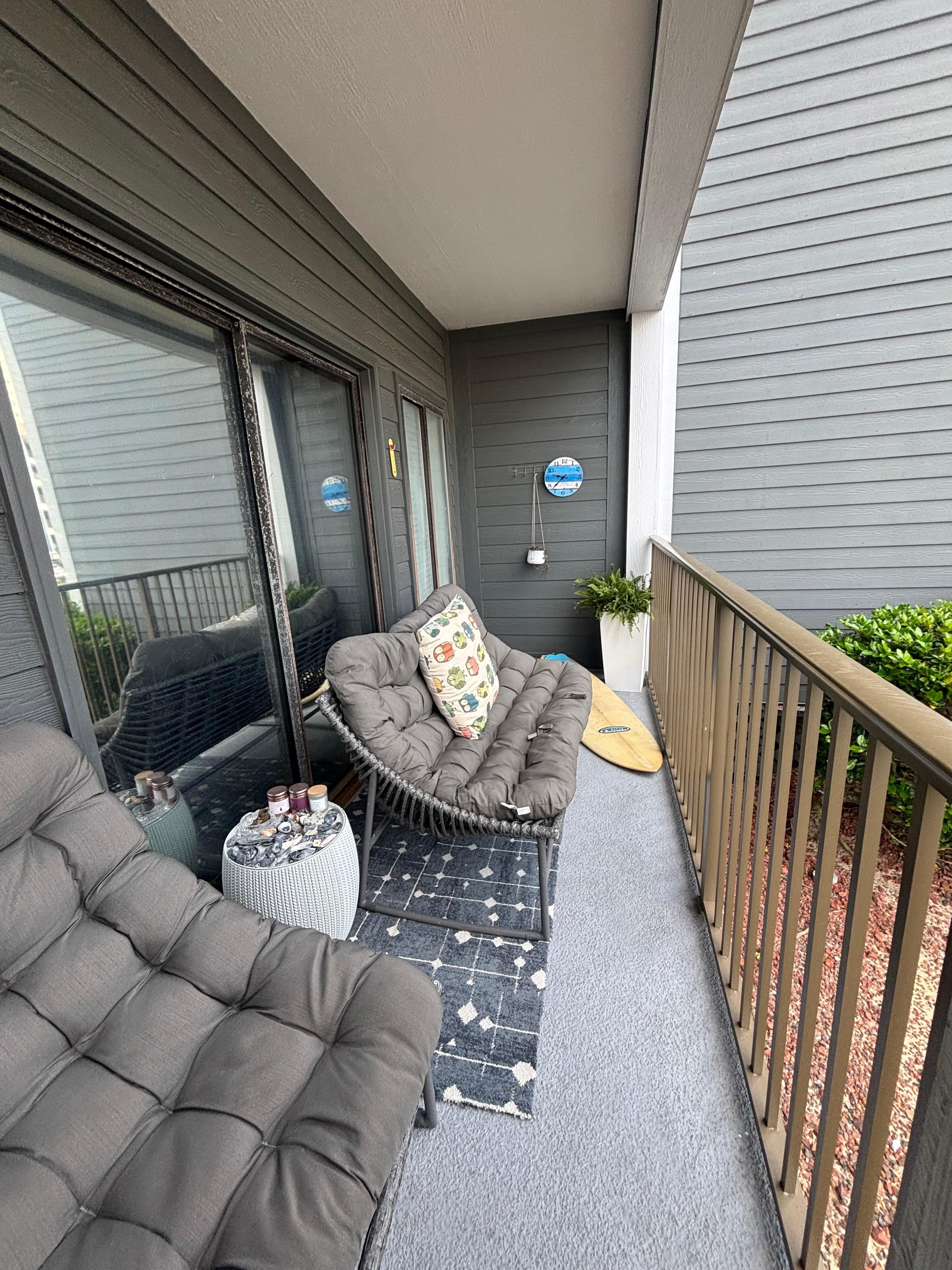 Loved sitting on the balcony at night relaxing!