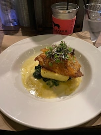 Boshamps tasty grouper with feta soufflé