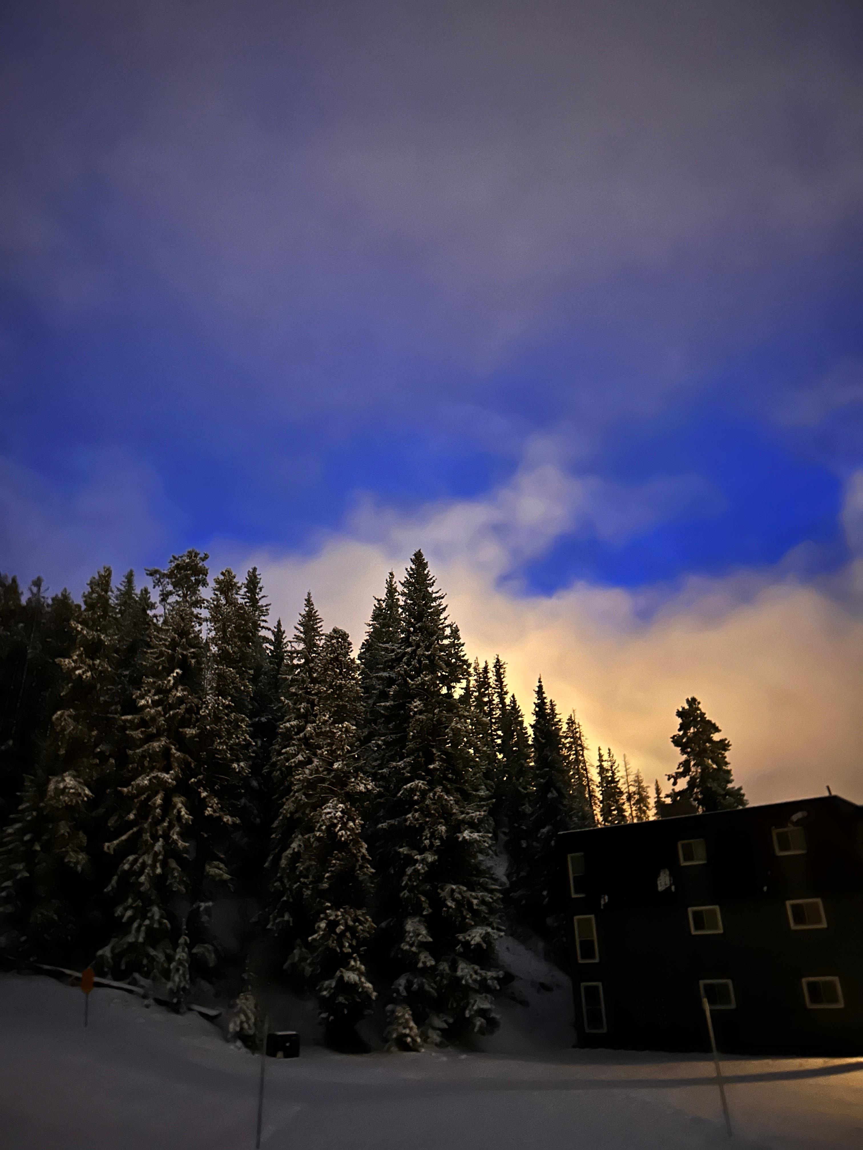 This was sunset in the hottub at the amenity center!