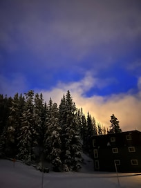 This was sunset in the hottub at the amenity center!