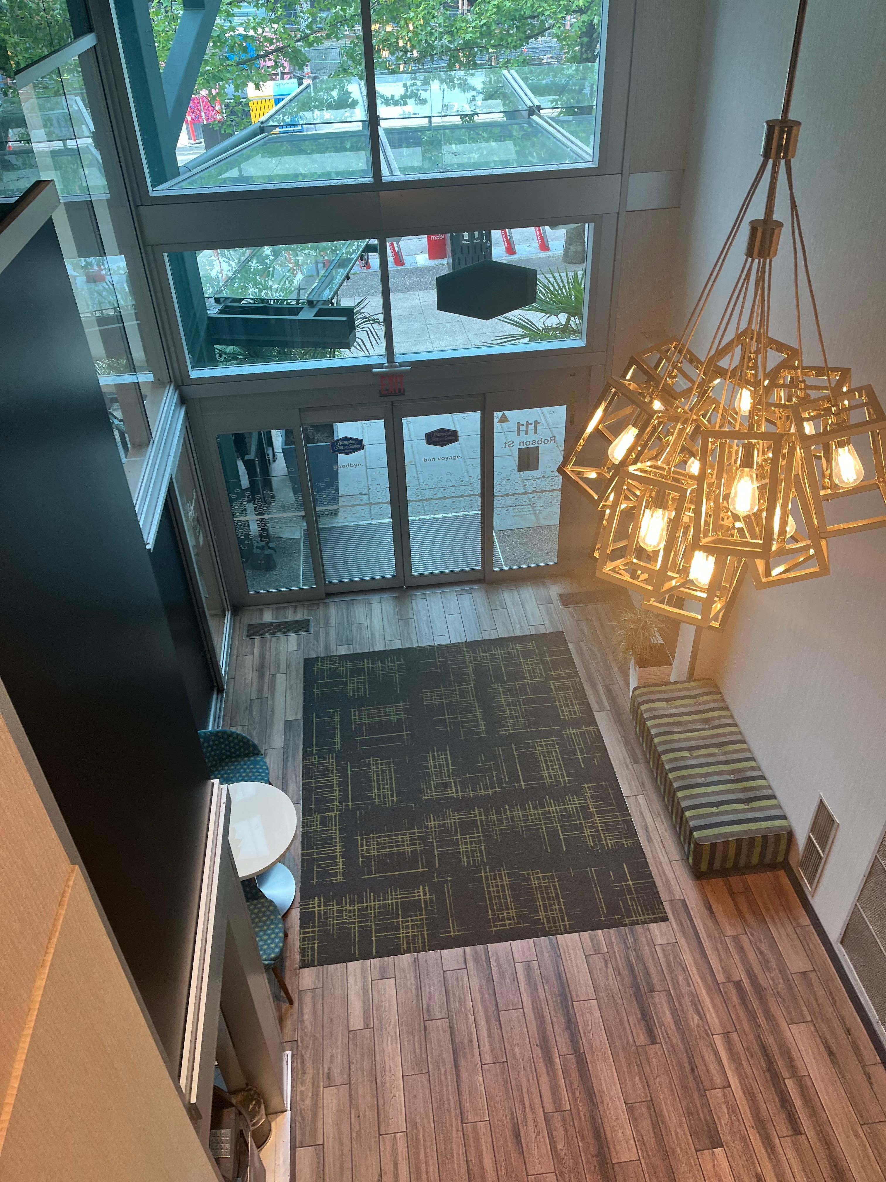 Upstairs in the lobby