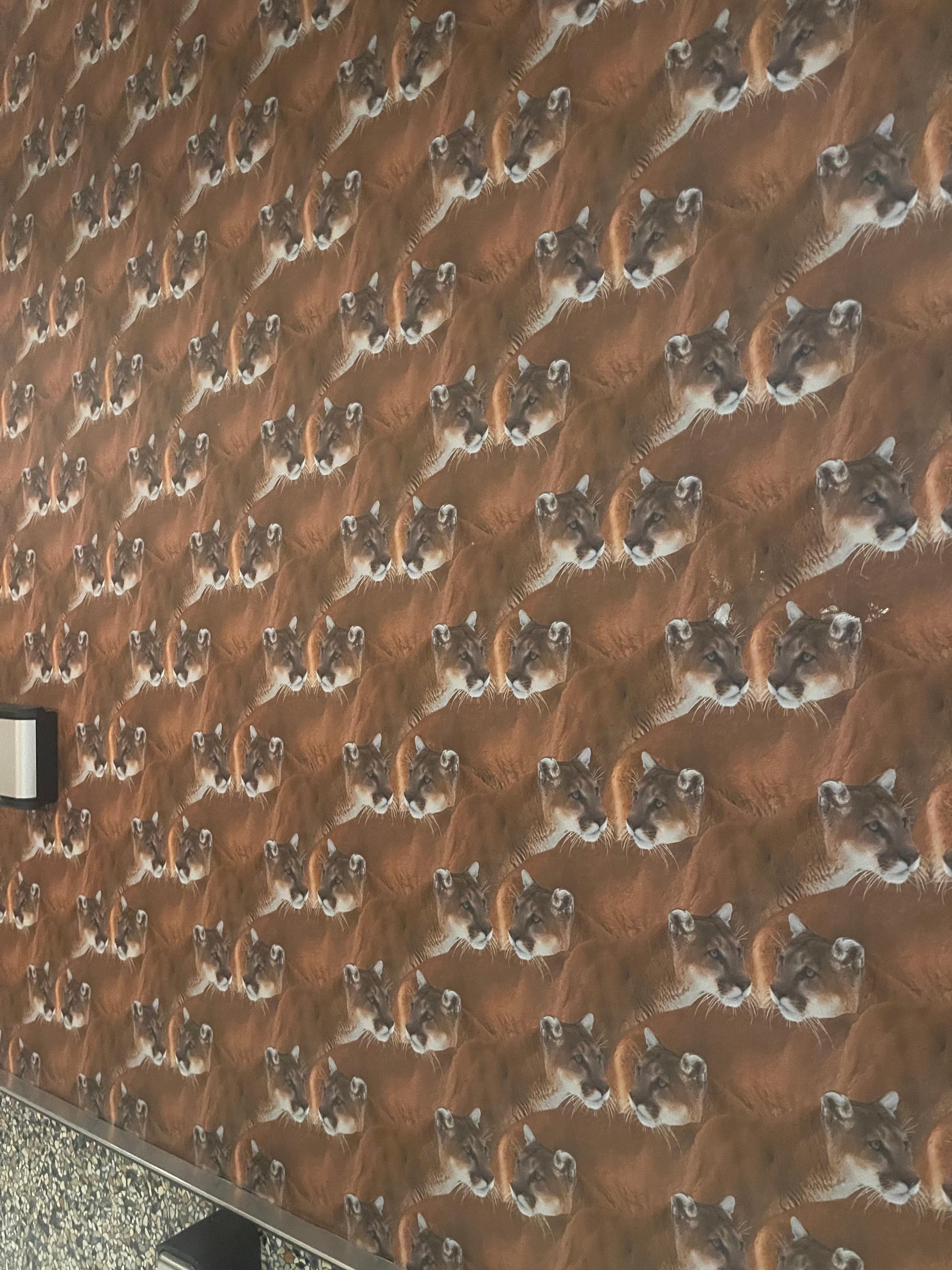 Lobby bathroom wallpaper 