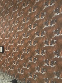 Lobby bathroom wallpaper