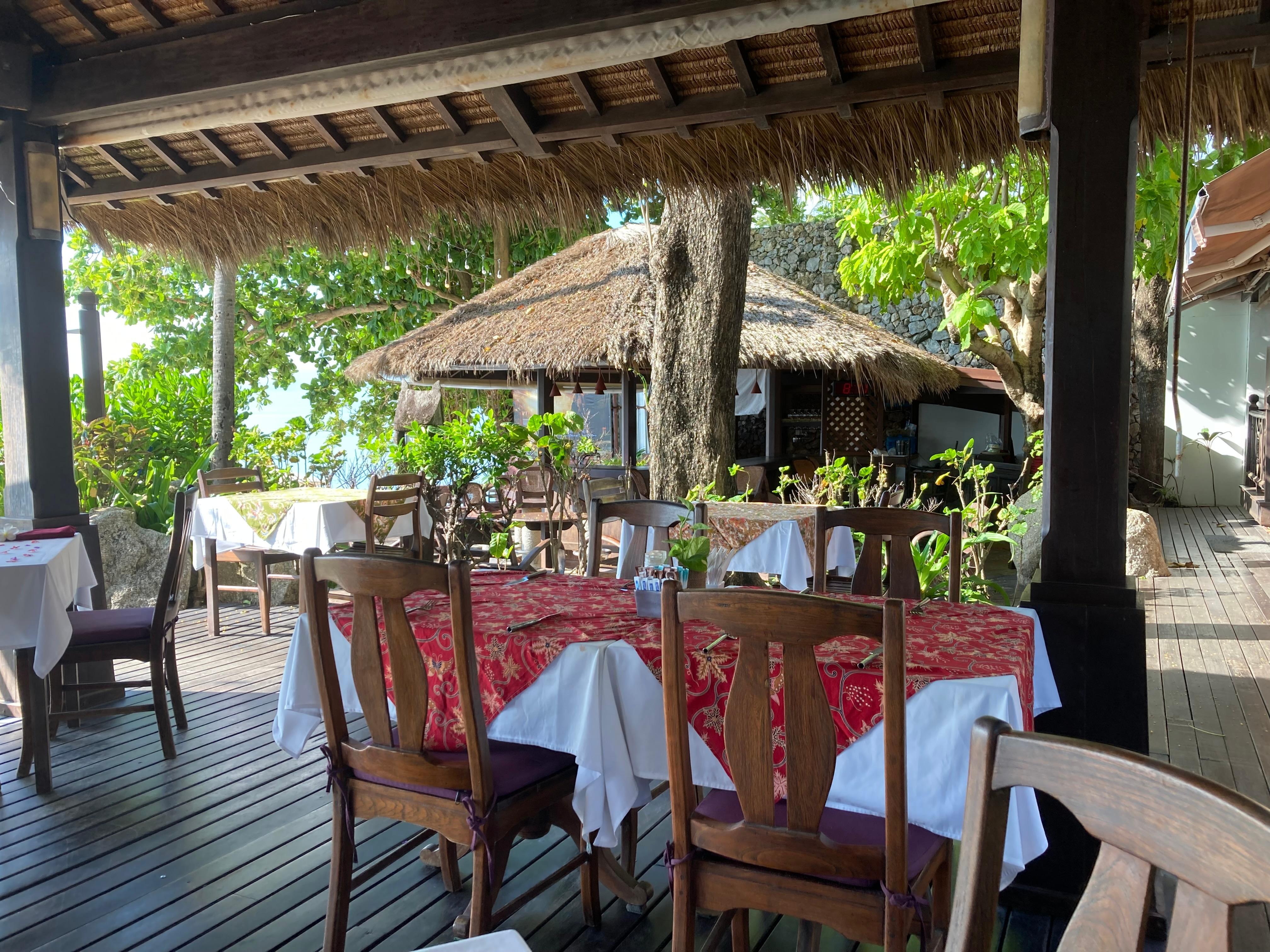 The Restaurant with a view to the sea.  