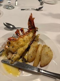 Succulent large lobster tail for dinner
