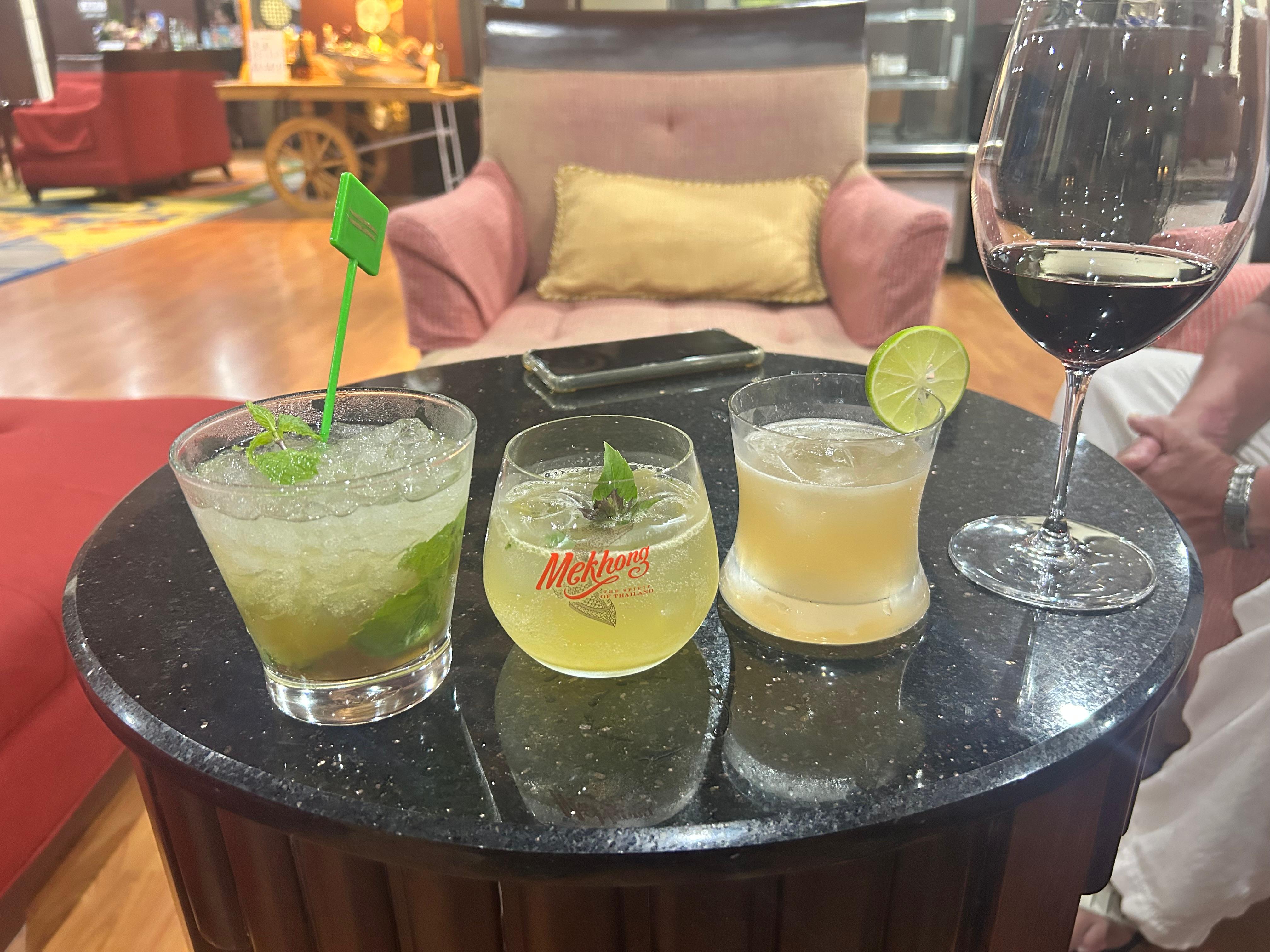Mojito, Whiskey Sours and Mekong Tabi all amazing cocktails 
