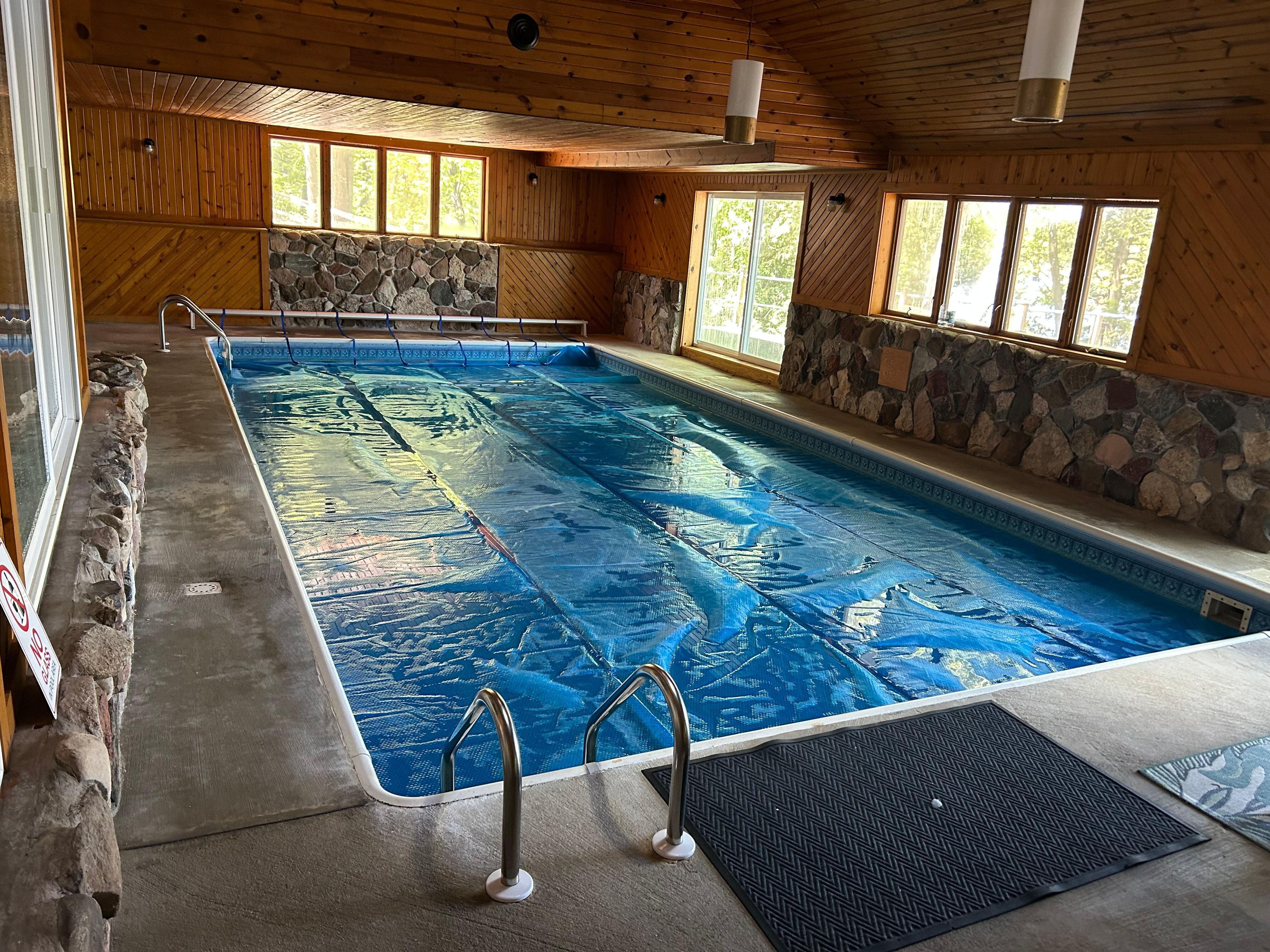Pool is covered when you arrive and very clean