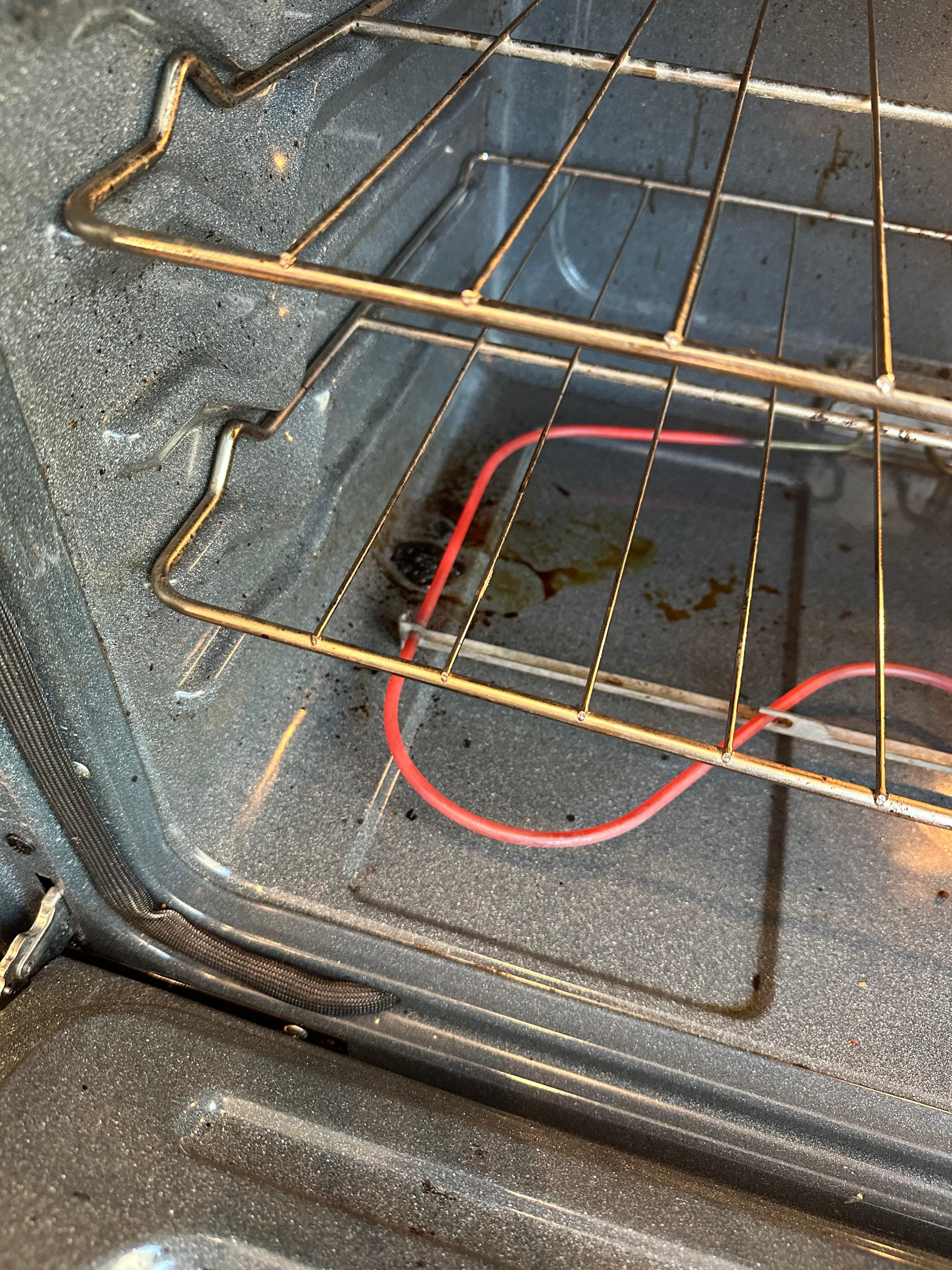 Went to make Christmas cookies and the oven was full of grease. Smoking and stinking up our sugar cookies