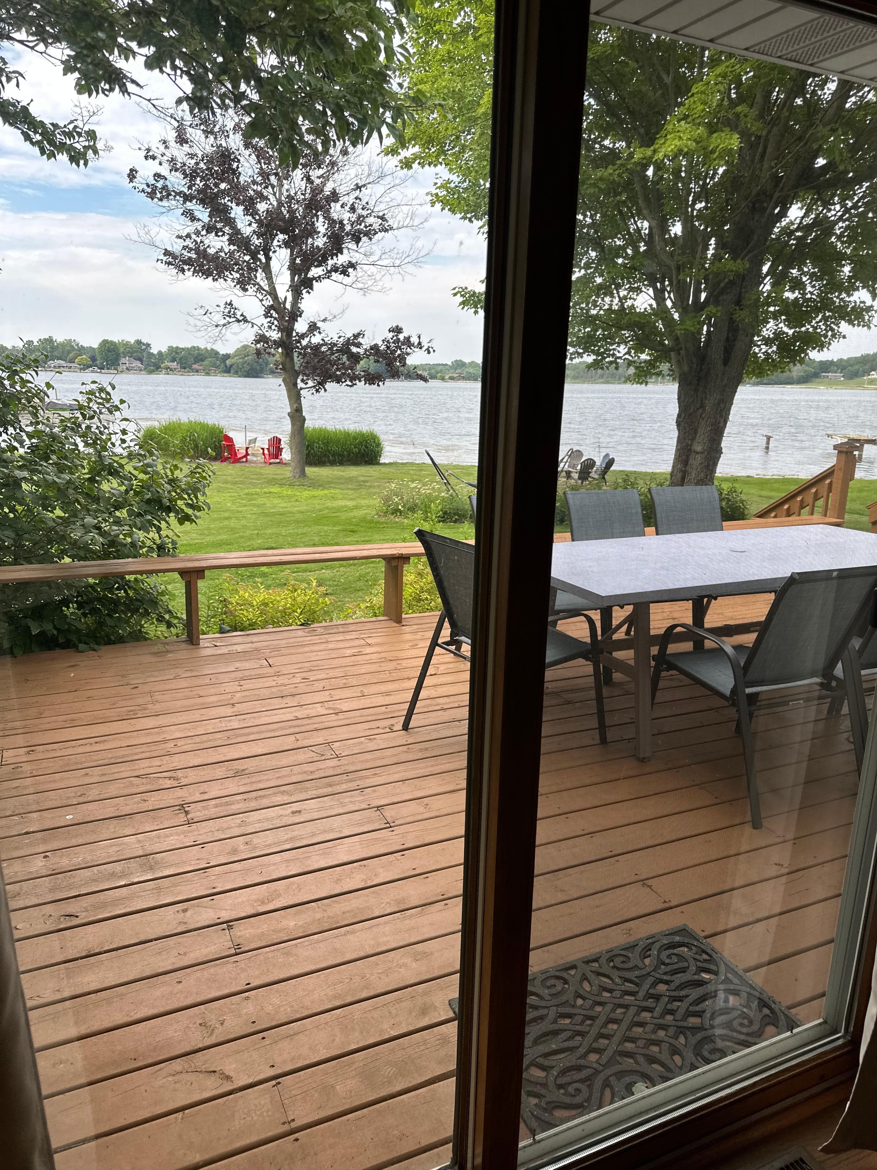 View and sliding door from master bedroom 