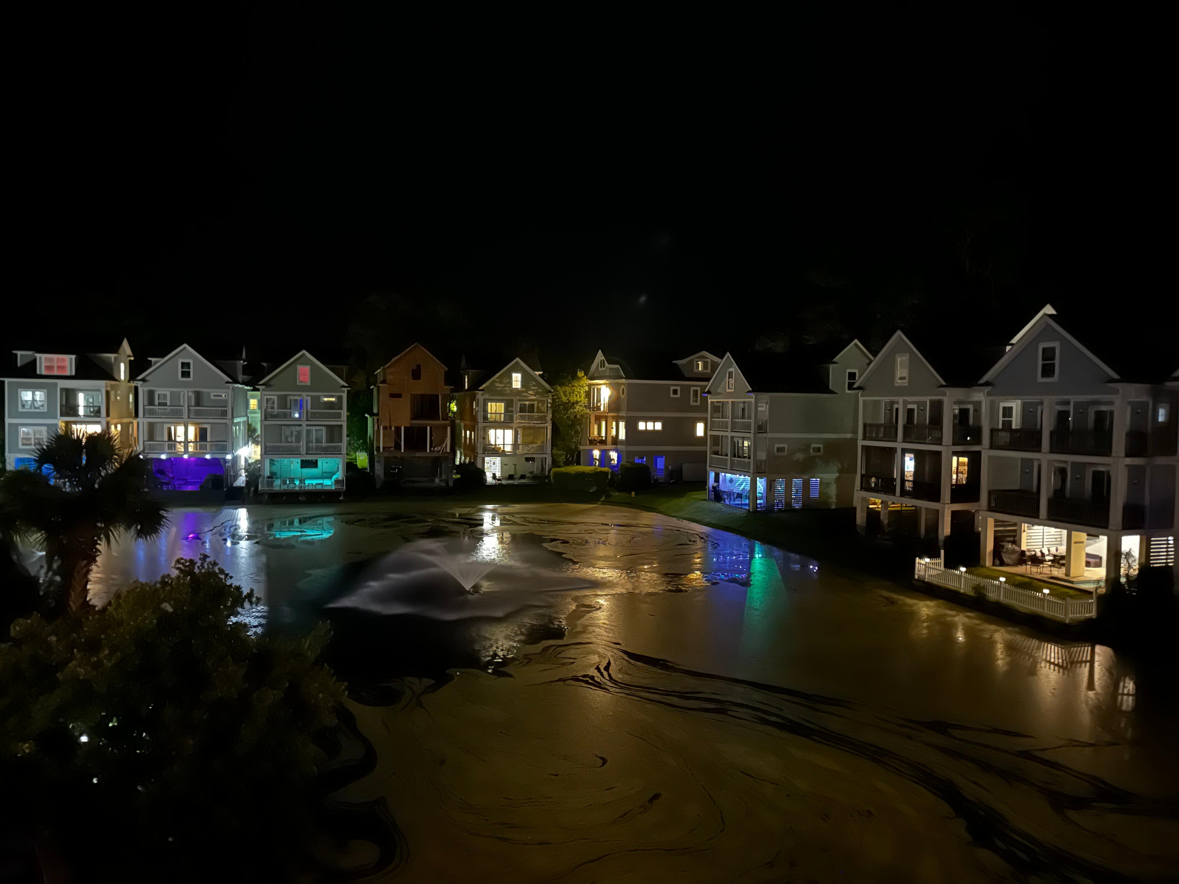 View from the balcony at night