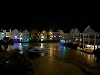 View from the balcony at night