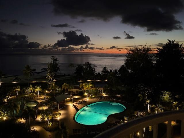sunsets from our beach view room on the 6th floor