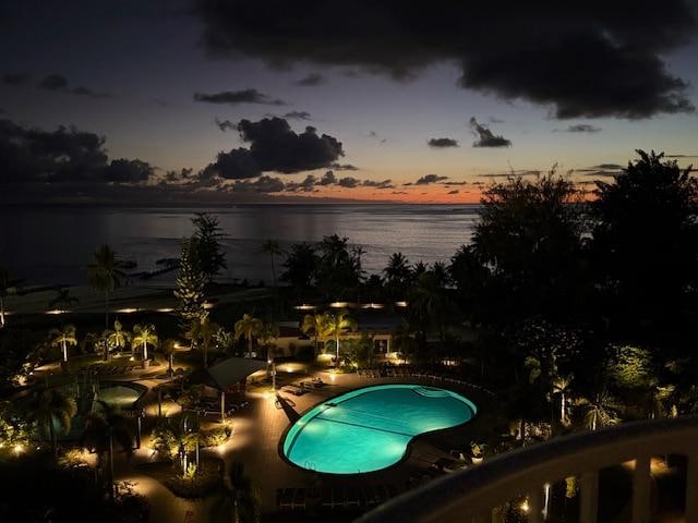 sunsets from our beach view room on the 6th floor