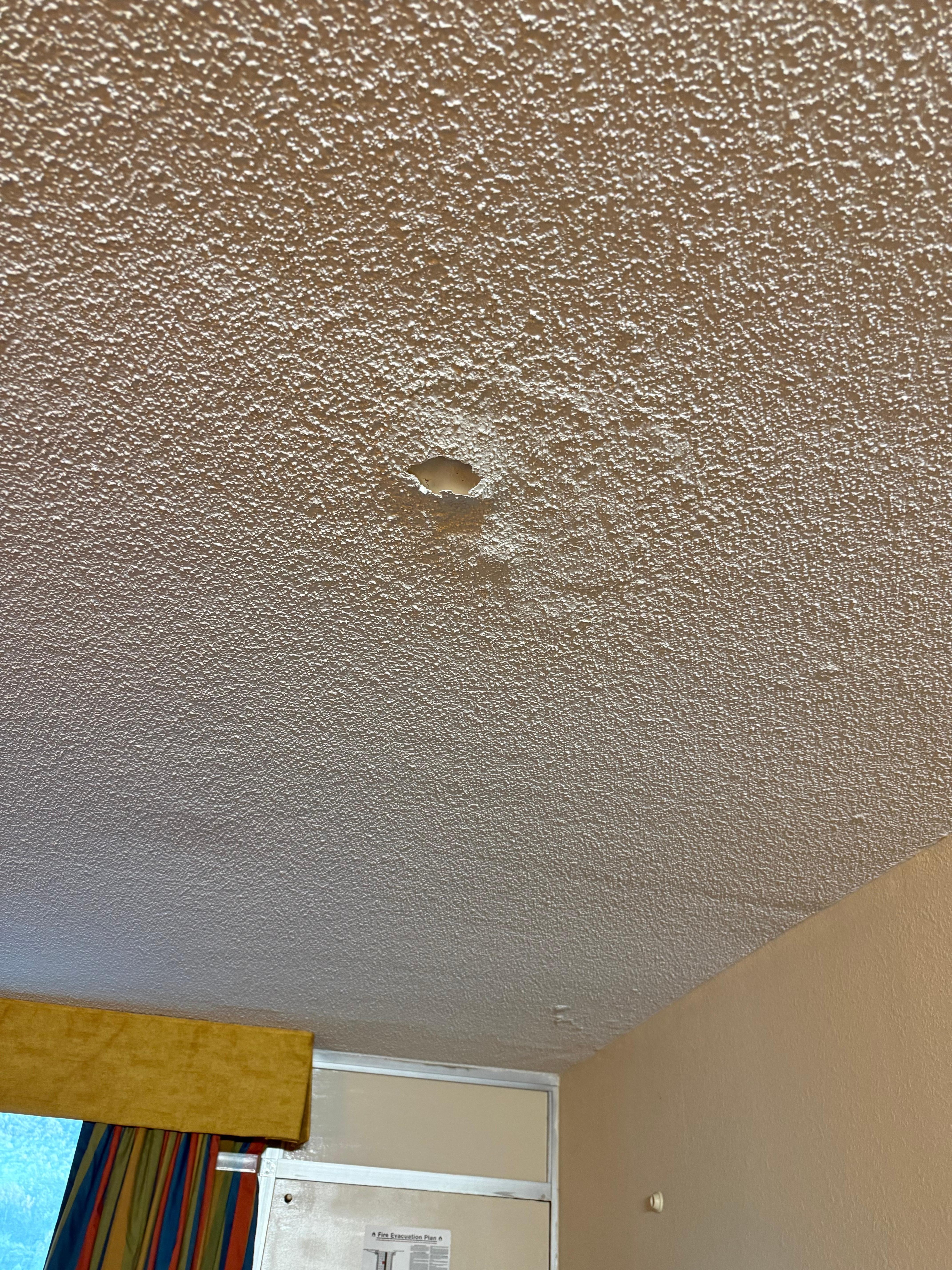 Hole in ceiling