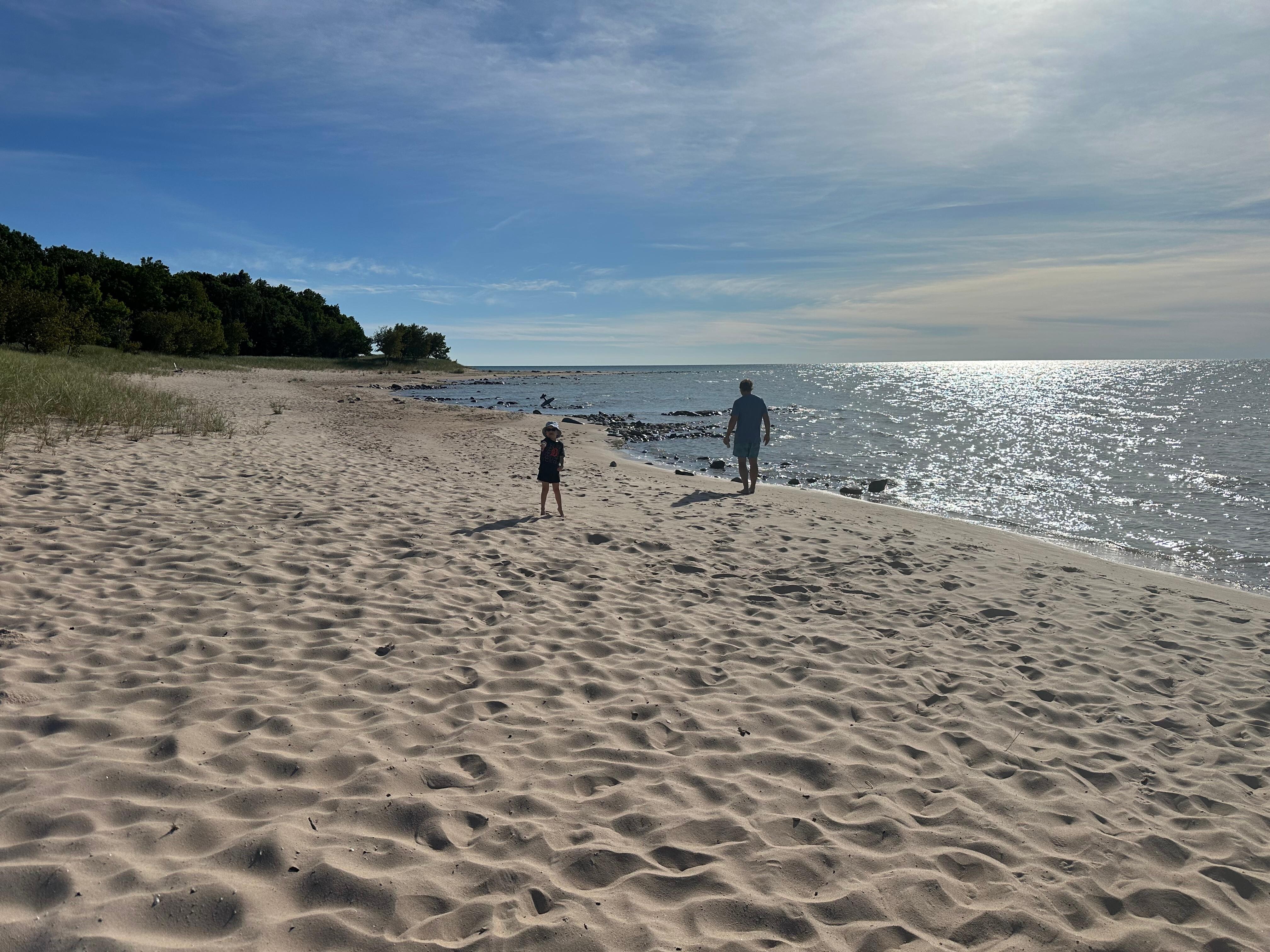 Amazing large sandy beach 