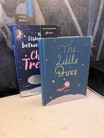 Books on the bedside table