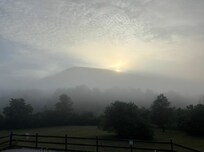 Morning mist mountain view