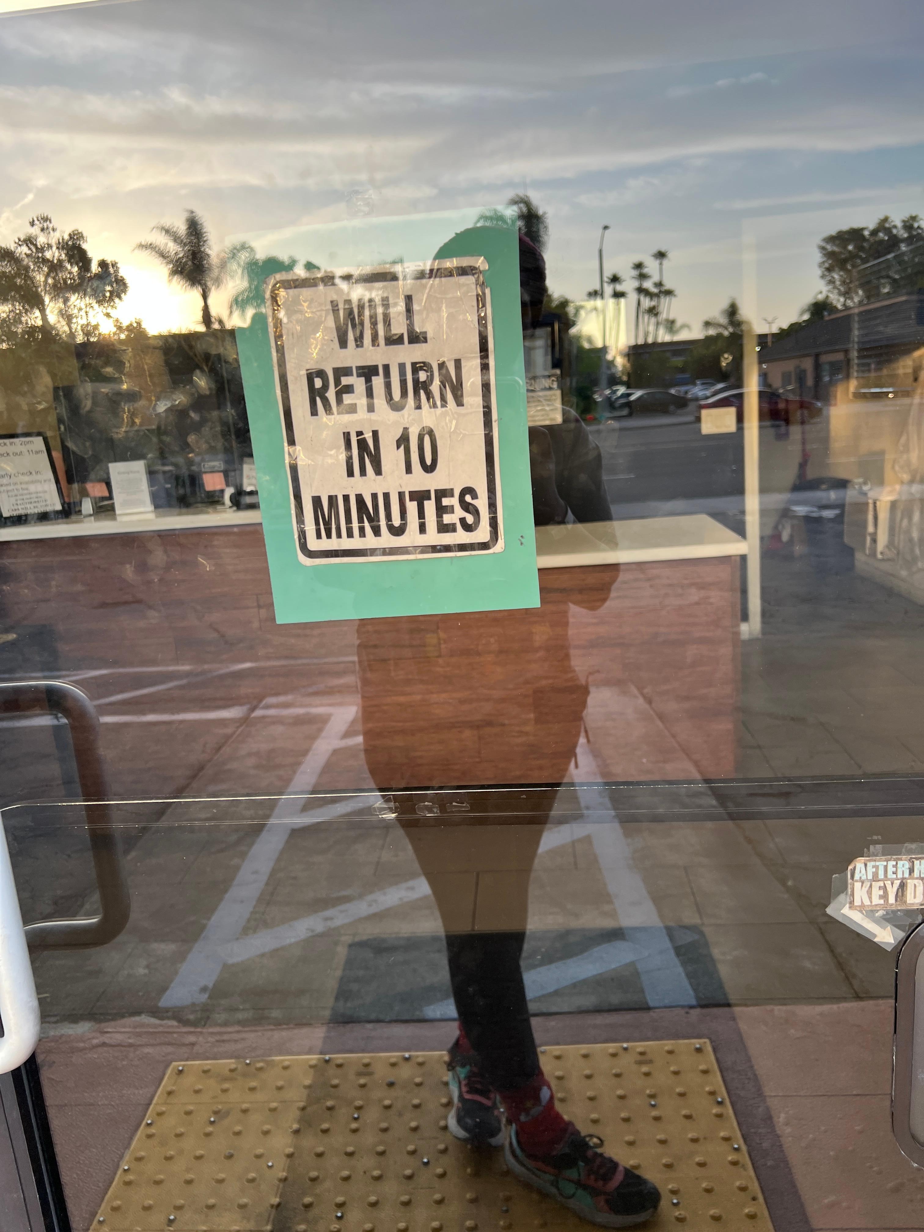 When I arrived no one was at the front. It didn’t take long for her to come back. But after a long day with young kids, I just wanted to get in and settled.