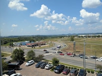 View from the room. Despite the road and a hospital nearby, it was quiet at night.