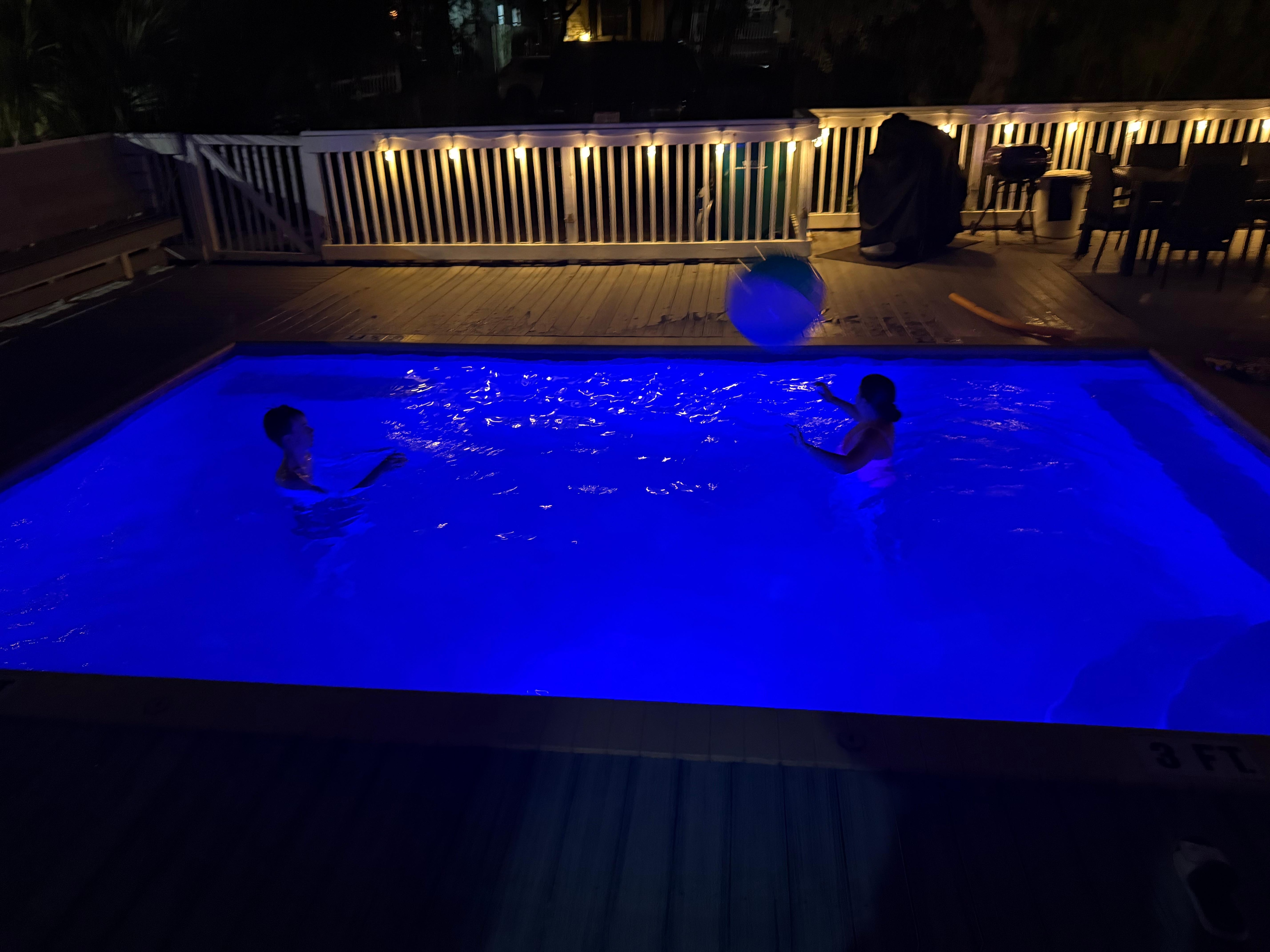 Night time swims are perfect