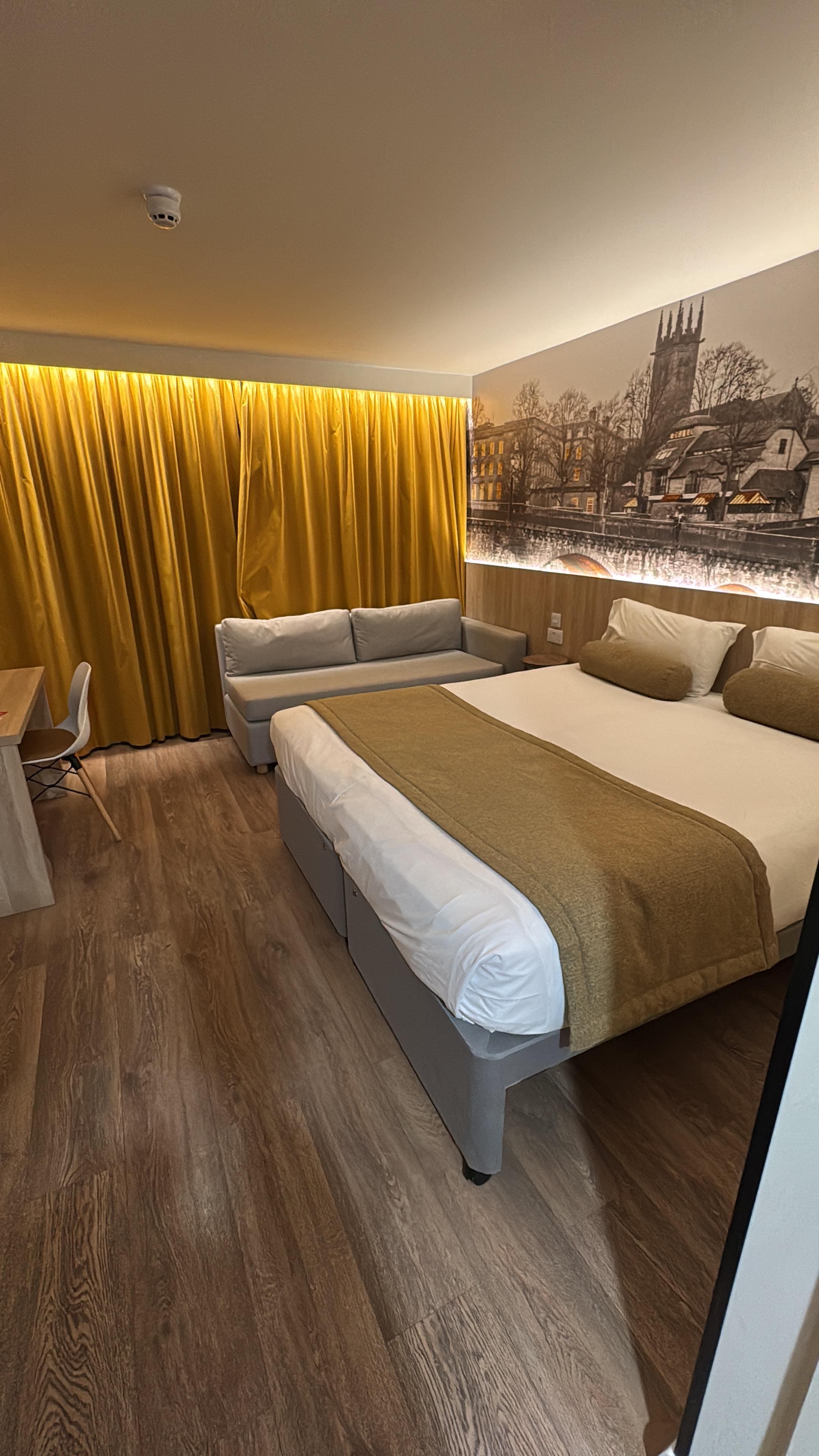 Massive room easily would accommodate a family of 4 - room was cold mind